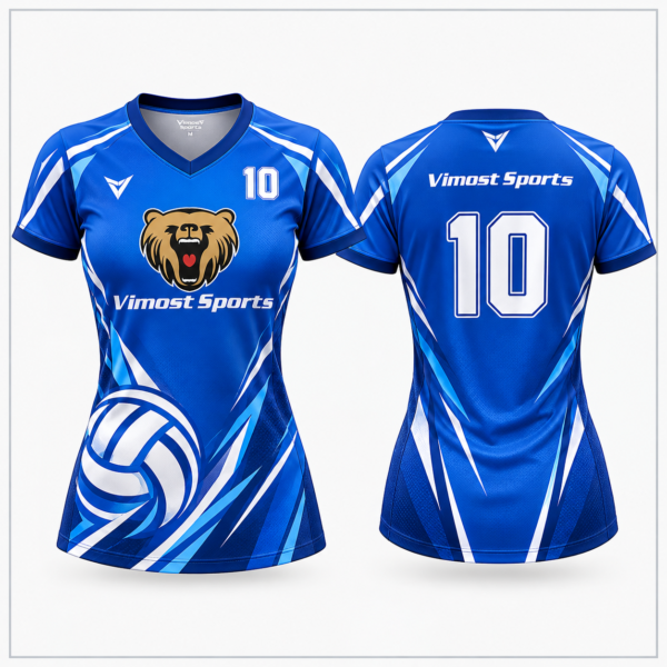 Custom Volleyball Jerseys Blue Sublimated Designs 3 custom volleyball jerseys blue