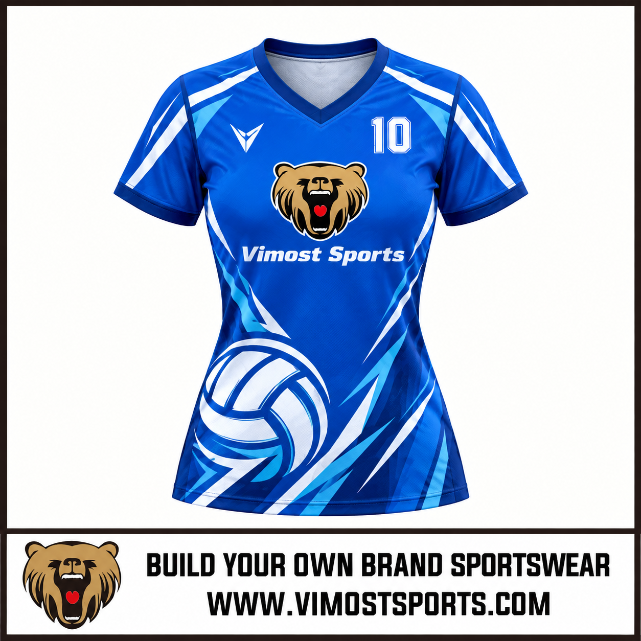 Custom Volleyball Jerseys Blue Sublimated Designs 1 custom volleyball jerseys by Vimost