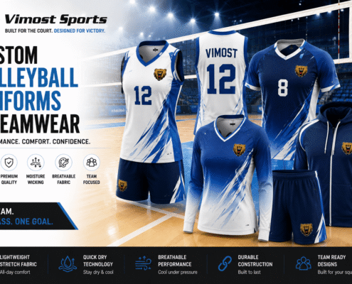Custom Volleyball Uniforms 2 Custom volleyball uniforms manufacturer showing volleyball jerseys, shorts and teamwear by Vimost Sports