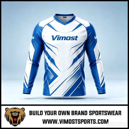 Custom Long & Short Sleeve BMX Jerseys 1 custom white BMX jerseys