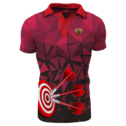 Design 100% Polyester Material Darts Shirts 2 red dart shirts