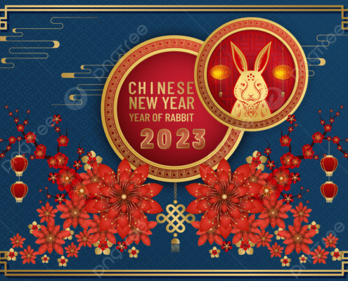 pngtree spring festival rabbit lunar new year 2023 festival happy new year picture image 1919689